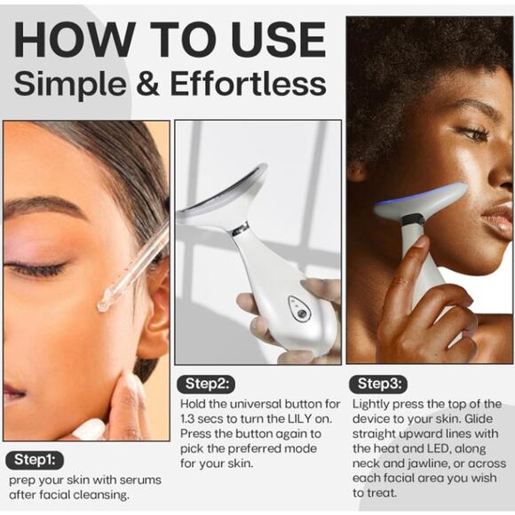 VRAIKO LILY Neck & Face Beauty Massager. NWB - Picture 5 of 8